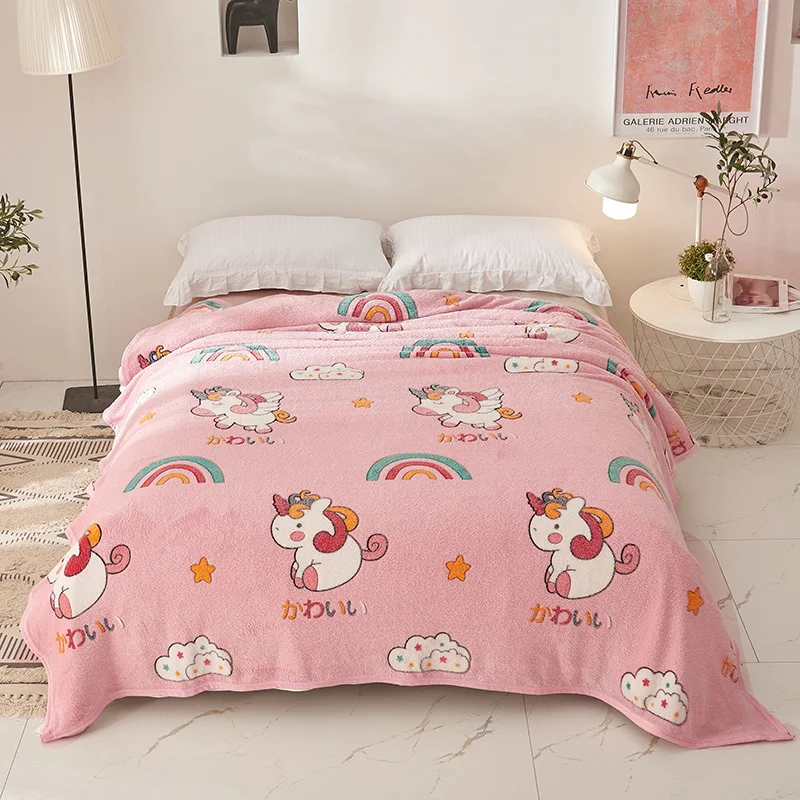 

Cartoon Bed Blanket Velvet Blankets Manta Throw Blanket for Nap Sofa Bedspread Bed Cover Quilt Mantas Para Sofa Decorativa