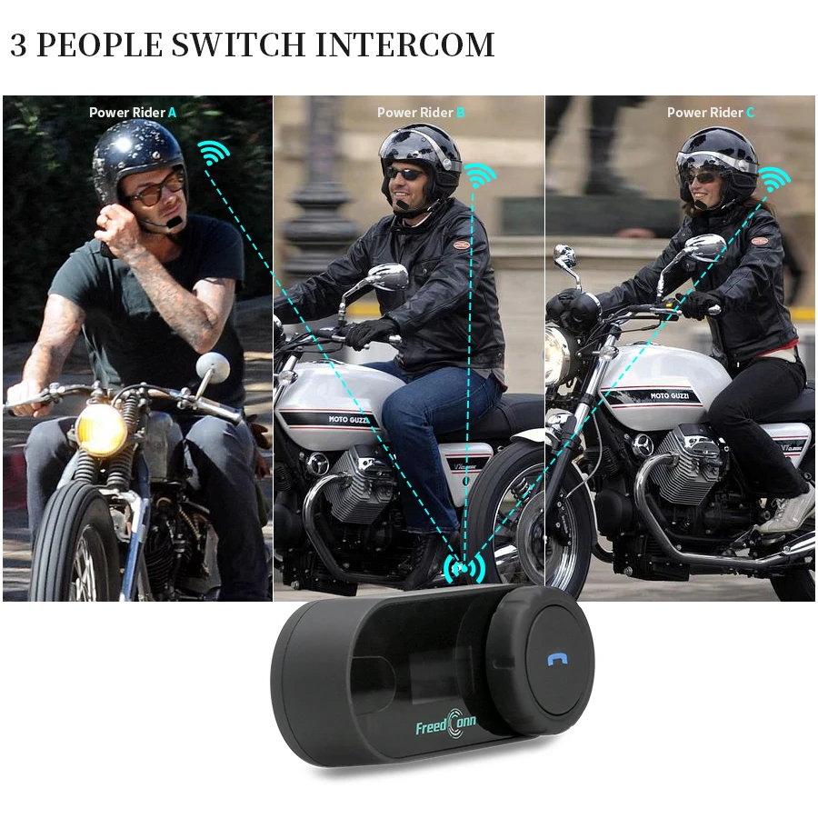 2 шт. Новый Bluetooth домофон для мотоциклетного шлема 3 райдера гарнитура динамик с ЖК