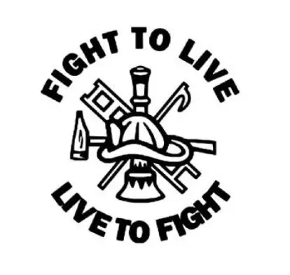 Live To Fight Character Pattern Car Stickers Fire Fighting Combat Tool Decal For Head Sign Art Vinyl Mural FA318 | Автомобили и
