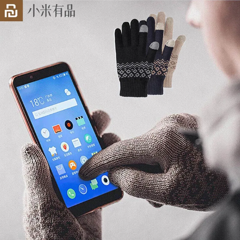 Лидер продаж теплые бархатные перчатки Youpin FO для сенсорного экрана мужчин и