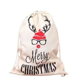 

Large Christmas Gift Bag Reusable Canvas Bag 1 Christmas, for Interior Compartment Square Grocery Shopping