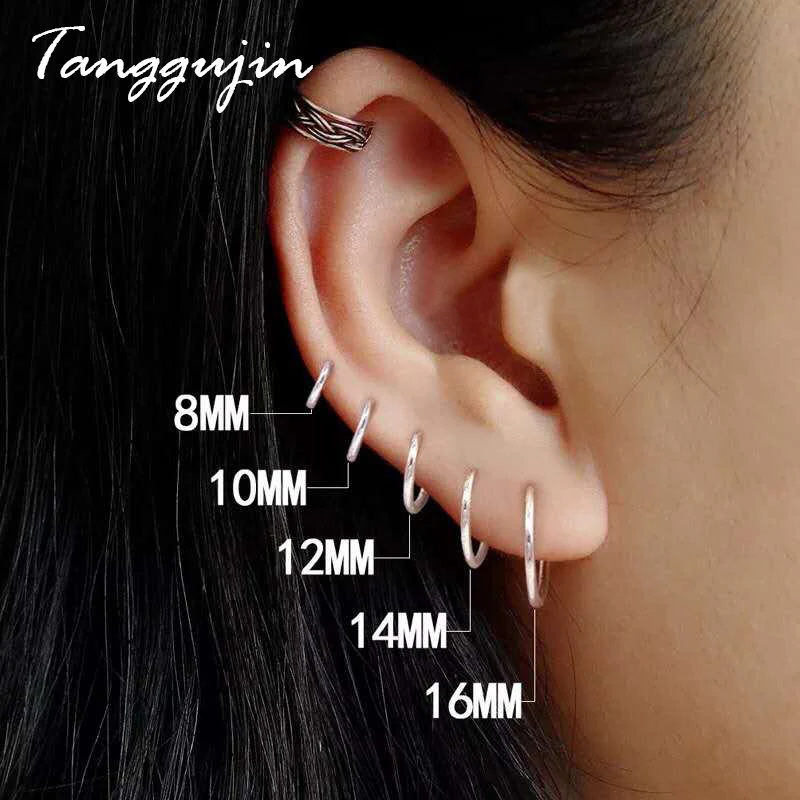 

Titanium Steel Simple Ear Bone Hoop Earrings For Women Mini Small Hoop Earrings Ear Bone Buckle Round Circle Earrings Hoops