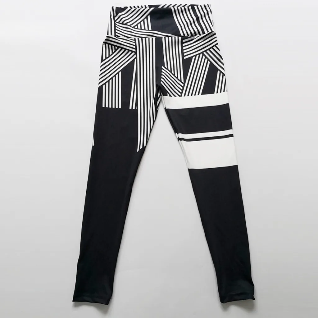 Ladies'printed Высокая талия бедра стрейч под брюки для бега фитнес брюки для женщин Мода LS 1212