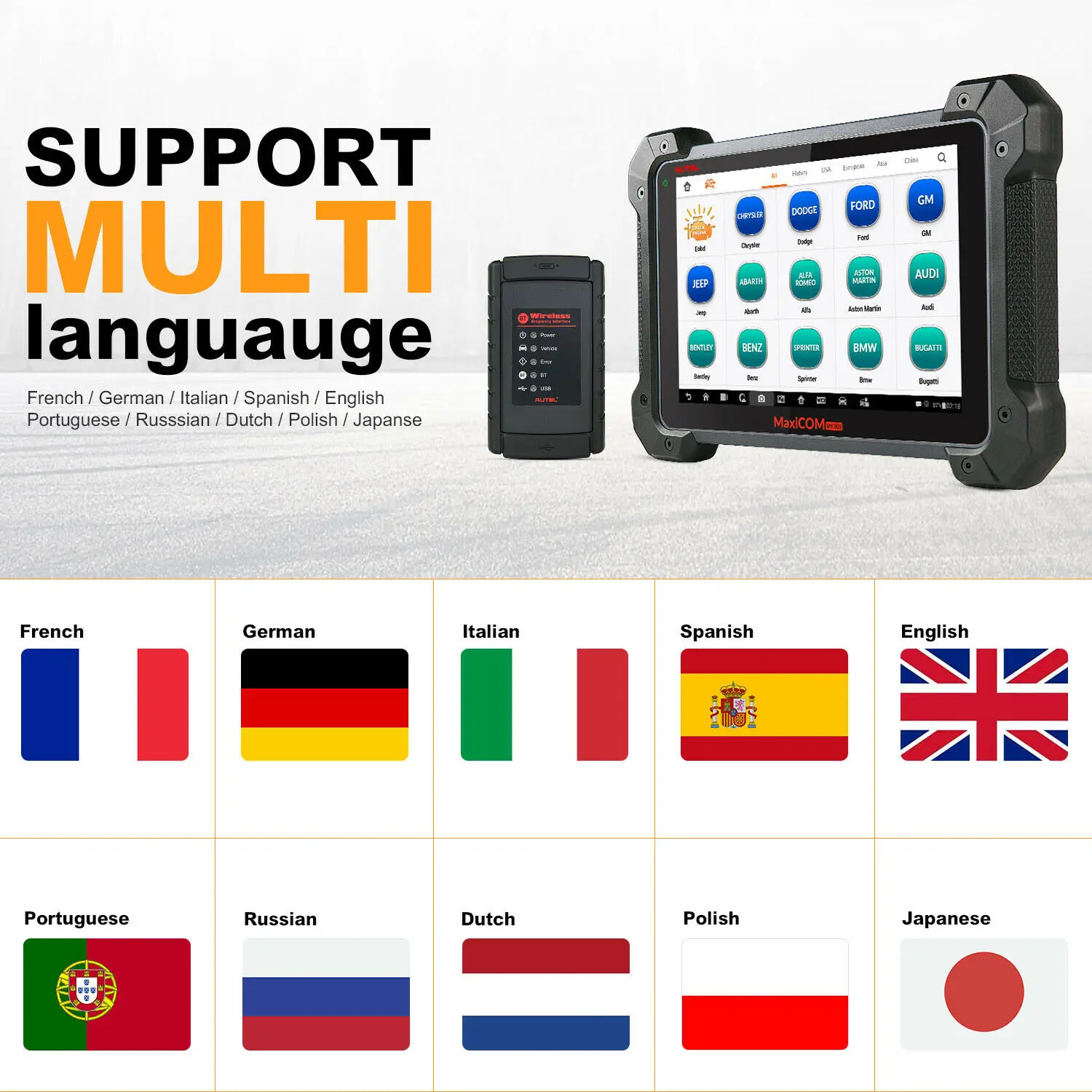 Autel MK908 MS906BT OBD2 автоматический диагностический инструмент сканеры ЭБУ