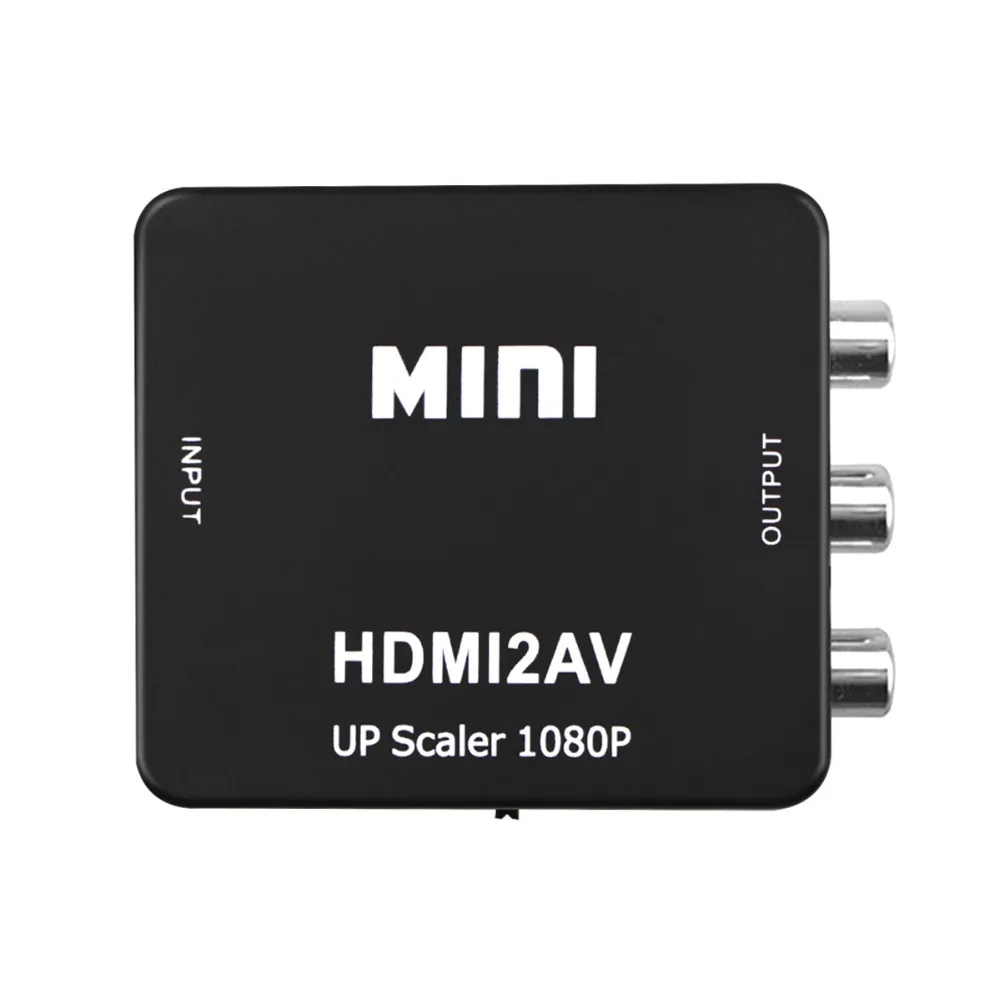 Wiistar 1080P мини HDMI к RCA AV композитный адаптер конвертер HDMI2AV адаптер конвертер коробка поддержка NTSC PAL выход для ТВ DVD