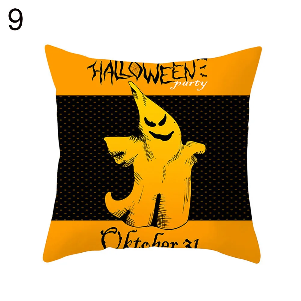Трюк или лечения/Тыква печати Тыква Happy Halloween паук летучая мышь подушки Корпус чехол для подушки Офис вечерние реквизит - Цвет: 9