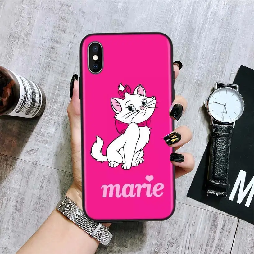 Marie Aristocats черный чехол для телефона Apple IPhone 11 Pro XS MAX XR 7 8 6 6S Plus X 10 Ten 5 5S SE Coque Shell