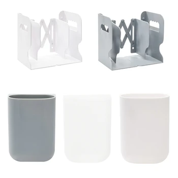 

Adjustable Retractable Book Holder Bookends with Pen Holder Students Desk Magazine File Organizer Office Stand Rack Save Space