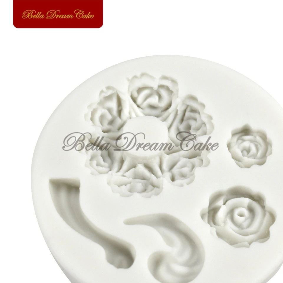 Mini Rose & Teapot Silicone Mold - Food Grade Fondant Mold For Cake Decorating, Baking - View #4