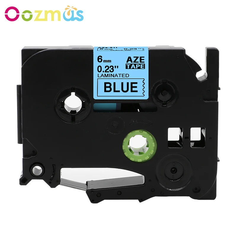 Oozmas 1PK TZe-511 черный на голубом Совместимость для Brother P-Touch Ламинированный Tze Tz