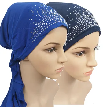 

Muslim Women Hijabs Plain Headscarf Women Hijab Cap Hat Cap Under Scarf Bonnet Neck Cover India Hat Ladies Hair Accessories