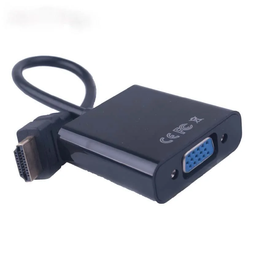 Elistooop HDMI-совместимый штекер для VGA RGB Разъем видеоконвертер адаптер кабель HD TV