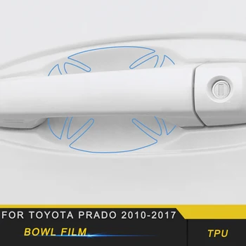 

For Toyota Prado 2010-2019 Car Styling Door Handle Bowl Protector Film Cover Trim Frame Sticker Interior Accessories