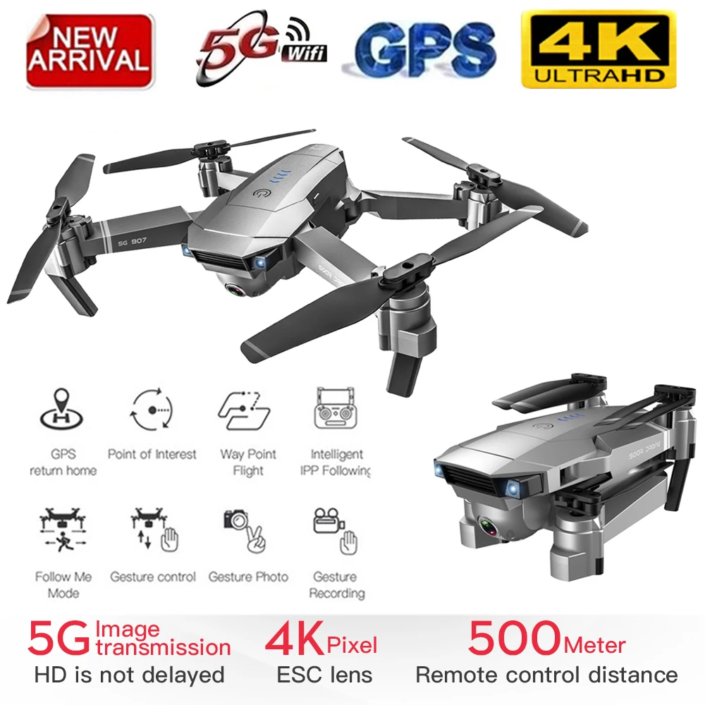 

GOOLRC SG907 GPS Drone with Camera 4K 5G Wifi RC Quadcopter Optical Flow Foldable Mini Dron 1080P HD Camera Drone VS E520S E58