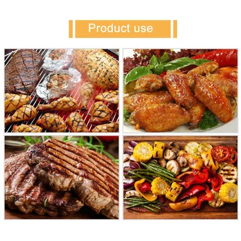 

Barbecue Tray Camping Kitchen Veggies Cafeteria Outdoor Picnic Anti Scald Baking Tool Rectangle Stainless Steel Heat Resistant