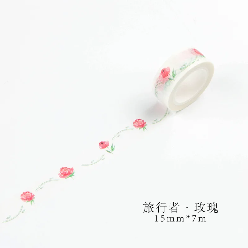 Креативная Акварельная японская декоративная клейкая лента маскирующая васи лента Diy для скрапбукинга, школьные принадлежности, канцелярские принадлежности - Цвет: L