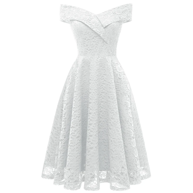 Кружевные вечерние элегантное платье с открытыми плечами de Fiesta Robe de Soiree Abendkleid выше колена вечернее платье для выпускного вечера DN-1610