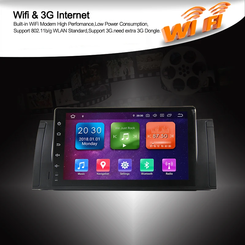 Flash Deal Android 9.0 Octa Core 4G RAM 32G ROM GPS Navi 9 " Inch Car DVD Multimedia for BMW E53 X5 2000-07/E39 5er 96-03 with Radio/BT/RDS 16