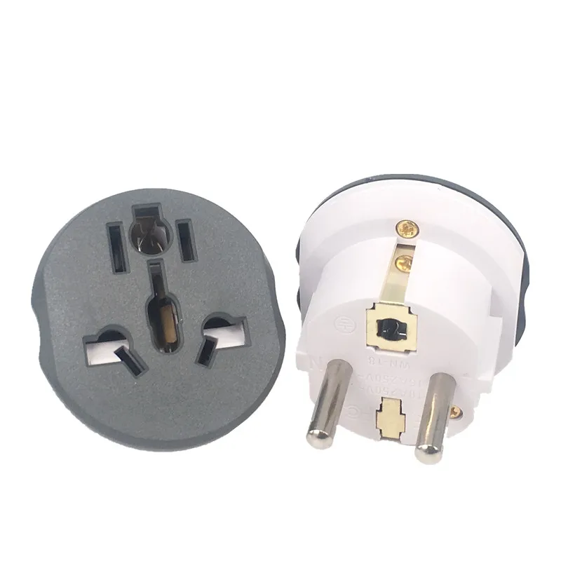 EU Plug Electrical Sockets AU CN US To EU Euro Plug Adapter Converter 16A Travel Adapter US to Electric Wall Socket