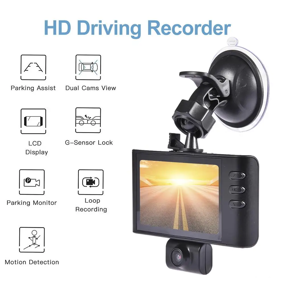 1080P Автомобильный регистратор DVR приборная панель Многоязычная камера Full HD с 3,2