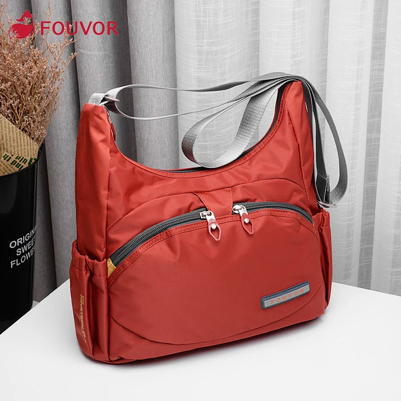 

Fouvor 2019 New Fashion Women Half Moon Personality bag Oxford Shoulder Bags Nylon Zipper Canvas Messenger Bag 2587-05