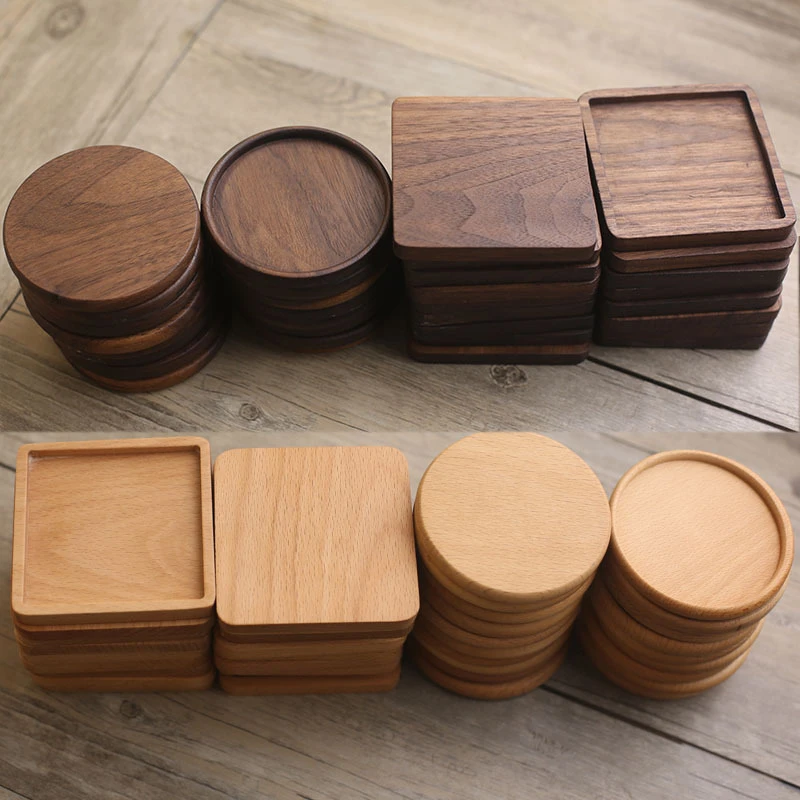 Wood Coasters Placemats Heat Resistant Drink Mat Table Coffee Cup Insulation pad