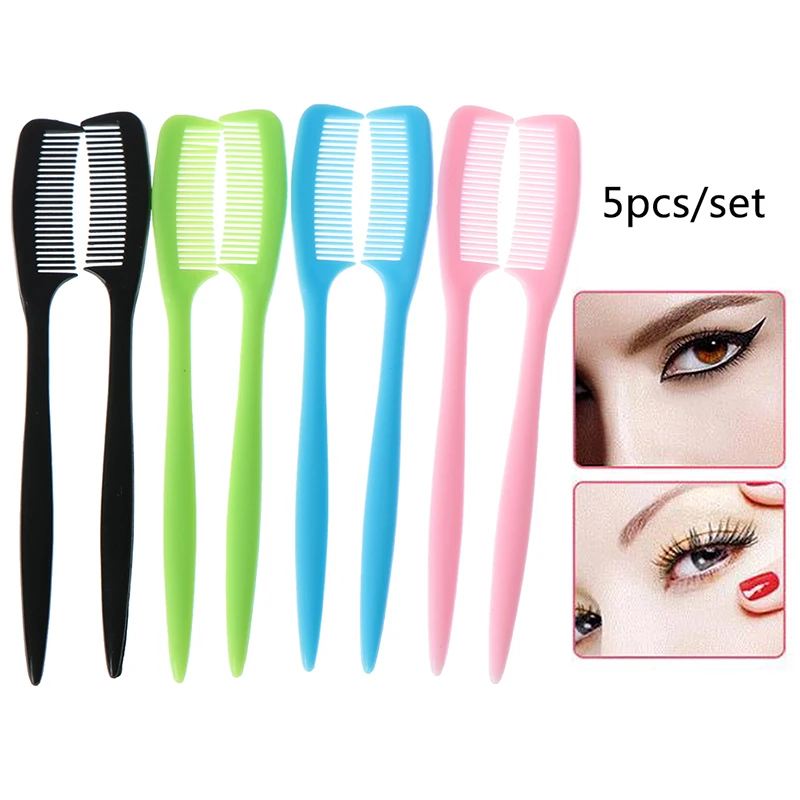 5pcs/set Plastic Eyebrow Eyelash Extension Comb Cosmetic Makeup Tool For Salon Home Use tool