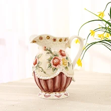 Европейский Креативный резной цветок искусство ваза Виктория роза гидропоники керамические изделия украшения дома аксессуары R3904