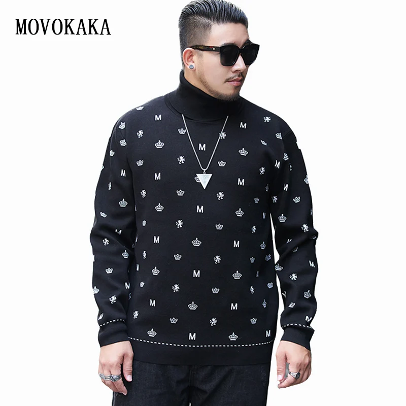 ^*Best Offers New Winter Turtleneck Sweater Men Fashion Brand Pullover Men Print Plus Size Sweater Male Casual Pullovers Knit Sweater Man Pull