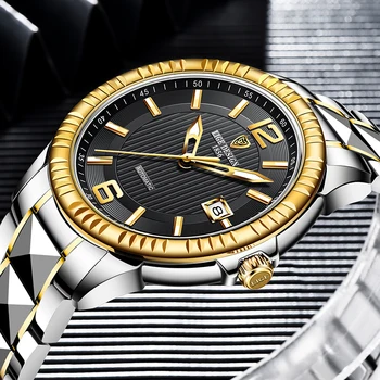 

LIGE2020 New Men Automatic Mechanical Watch Top Brand Luxury Tungsten Steel Date Waterproof WristWatch Reloj Mecanico de Hombres