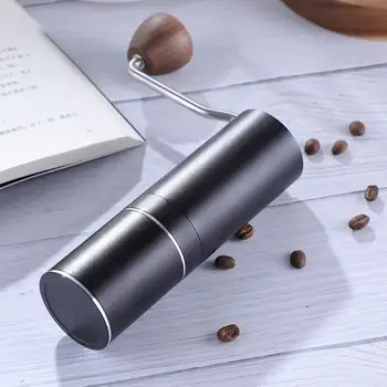 

20g Manual Ceramic Coffee Grinder Stainless Steel Adjustable Coffee Mill Bean With Rubber Loop Ring Easy Clean Kitchen Tools