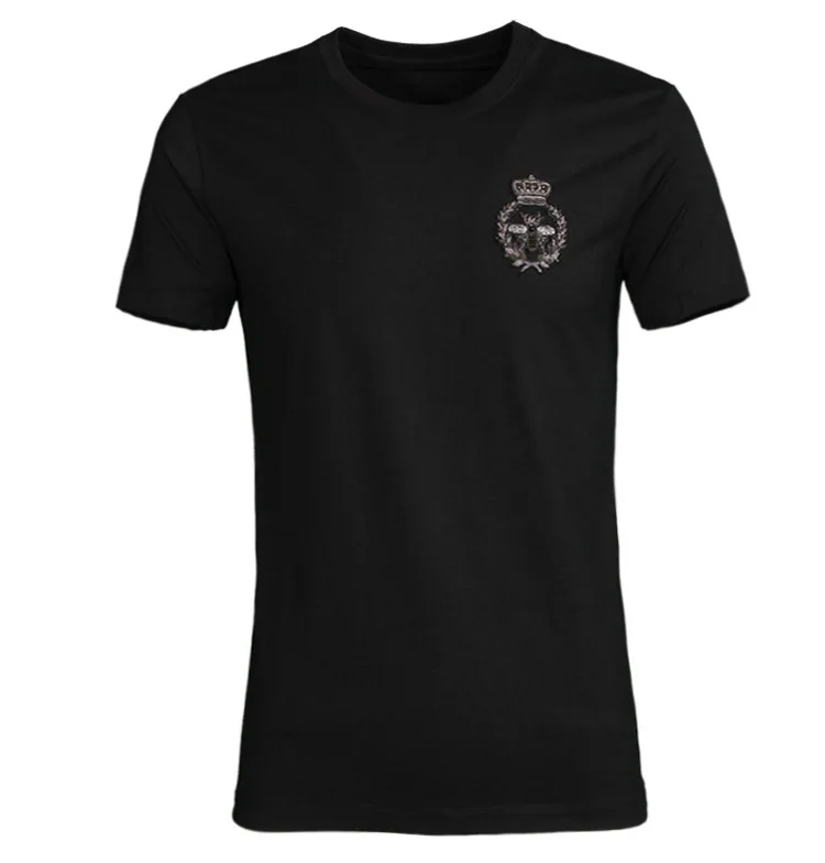 

2020 Bee Pure Handmade India Silk Embroidery Brand T Shirt Cotton Wind T Shirt Short Sleeve Street Men's Wear