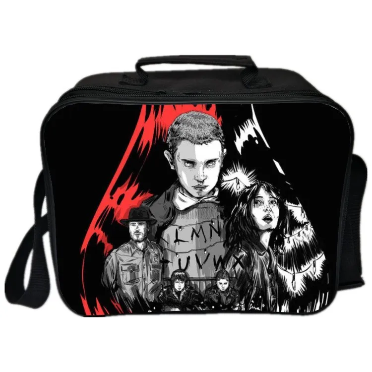 lunch bag Лидер продаж 3 шт./компл. печати очень странные дела школьный рюкзак для подростков школьные сумки детская дорожная Детская сумка через плечо сумки для ноутбуков - Цвет: lunch bag