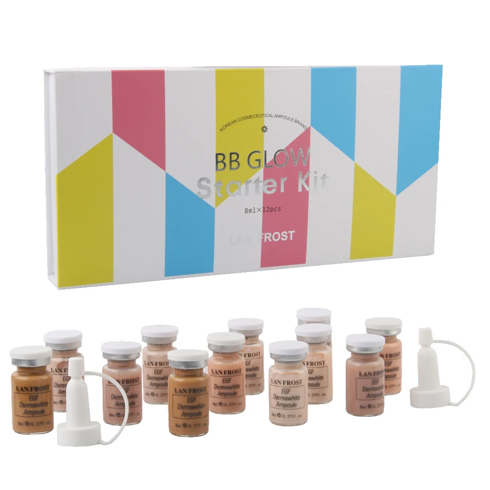 

BB Glow Serum Ampoule Kit with added foundation niacinamide/peptide for effective brightening anti-aging (12pcs/set )