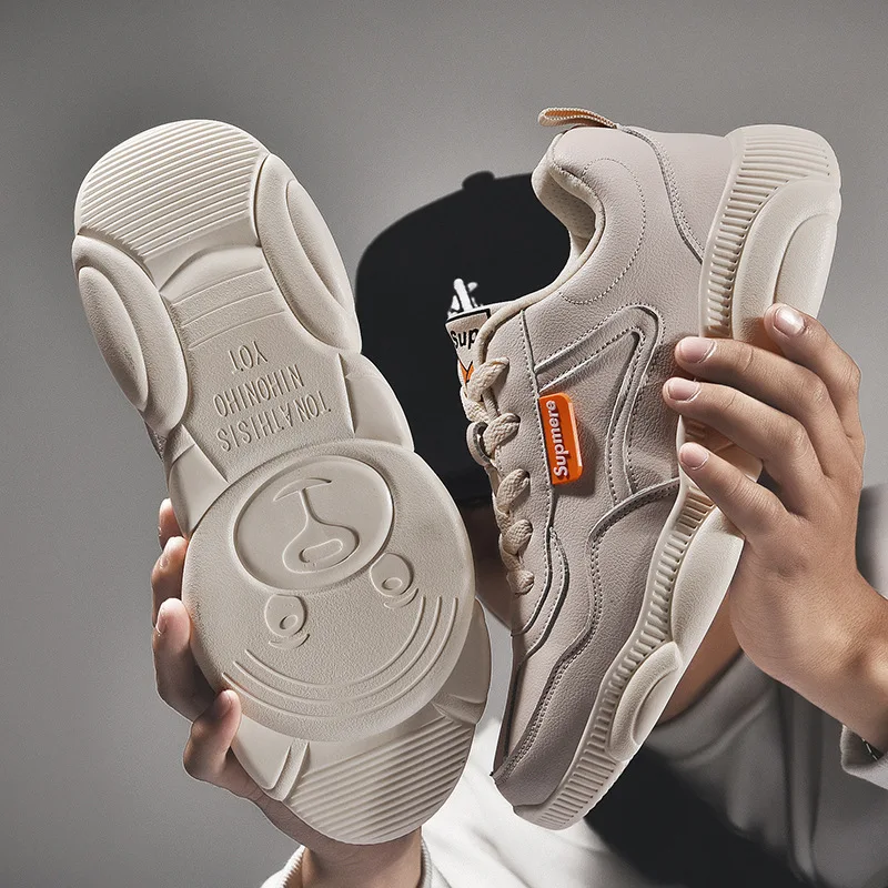 

2019 Spring Bear Microfiber Large Size Online Celebrity COUPLE'S Shoes Bear Shoe Leather Surface And Mesh Two Version 979