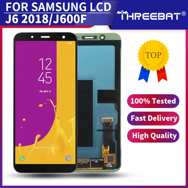 Сенсорный ЖК-дисплей 5 6 дюйма AMOLED для Samsung Galaxy J6 2018 J600 J600F сменный сенсорный экран