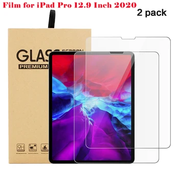 

1/2 Packs Protecitve Film for iPad Pro 12.9 Inch 2020 Tempered Glass Screen Protector for iPad Pro 12.9" Tablet Film Screen