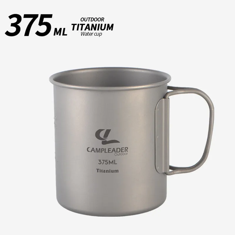 

Outdoor Titanium Cup Ultra Light 250ml 375ml Portable Water Coffee Cup For Mountain Camping Hiking Picnic Cooking Equipment