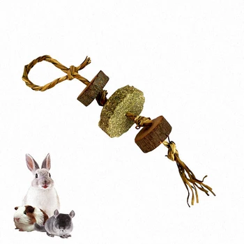 

Small Pet Molar Toy Apple Wood Grass Cake Weed Rope String Toys Hamster Parrot Rabbit Teeth Grinding Chew Toy Small Pet Supplies