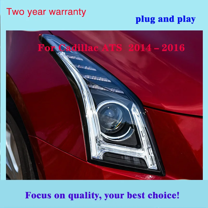 Автомобильный Стайлинг для Cadillac ATS фары 2014 2016 все светодиодный DRL Bi объектив