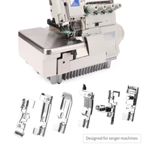 6 шт. набор лапок для оверлока, запчасти для швейной машины, аксессуары для профессионального оверлока, набор лапок для Juki Singer Brother