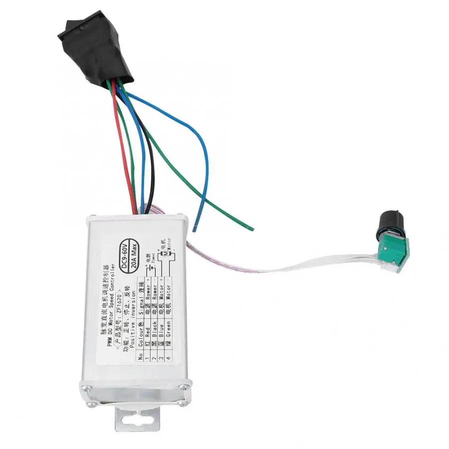 Программируемый логический контроллер ZFX1620 DC9-60V металлический корпус постоянного тока регулятор скорости двигателя 20A вперед и обратный переключатель скорости