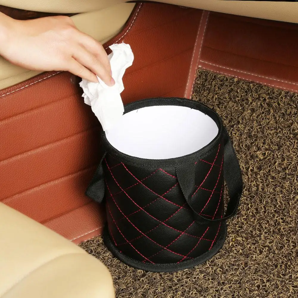

Auto Car Trash Bin Waste Can Foldable Garbage Dust Storage Bag Case Organizer 2020
