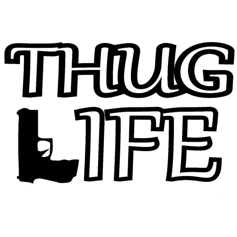 

JDM Thug Life Vinyl Cover Scratches Car-Stickers and Decal Fashion Car Accessories for Windshield Window Trunk Bumper PVC18*11cm