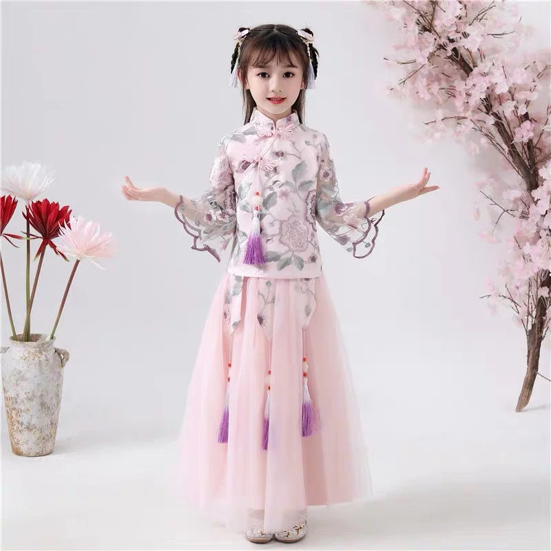 Китайский национальный костюм ханьфу волшебный древний ханьфу вышитое платье осень зима плюс бархат династия ханьфу представление одежда - Цвет: 9