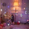 Cortina de luz LED de estrella y hada y Luna, 3,5 M, 220V, guirnalda de Navidad, cadena de luces al aire libre para boda, fiesta, vacaciones, decoración de Año Nuevo ► Foto 2/6