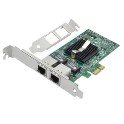 Компьютерная шина PCI-E 2-портовый карты Gigabit зарядное устройство с двумя портами Серверная сетевая карта Intel 82575 чип мягкая маршрутизации рос