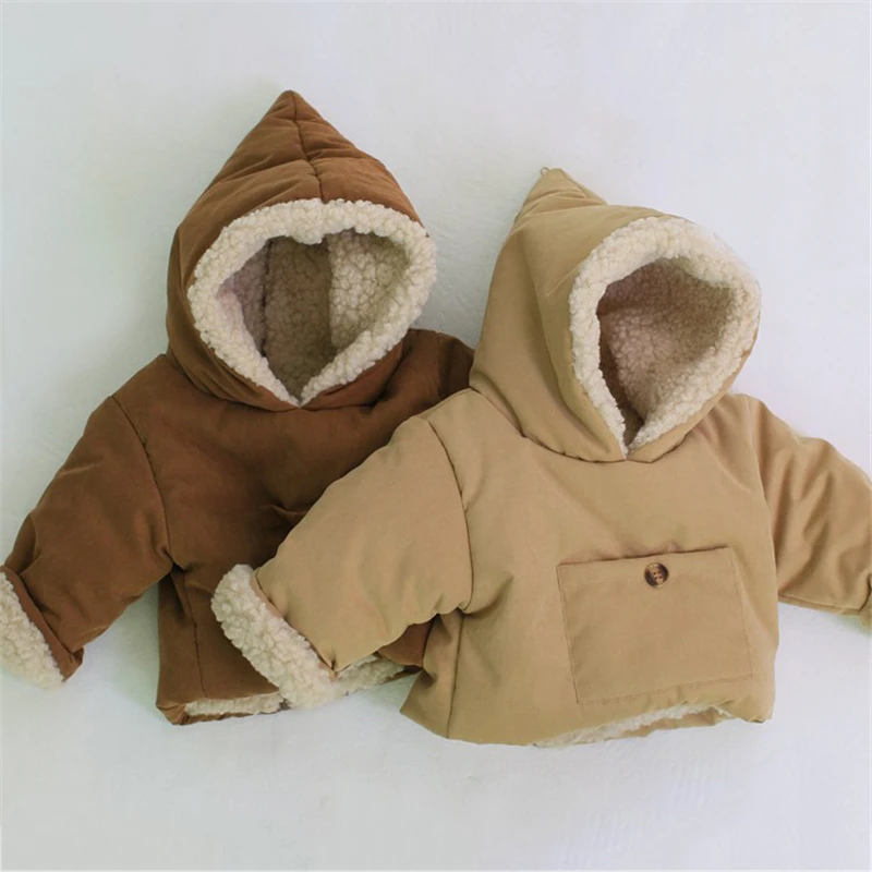 Abrigos con capucha para niño y niña, chaquetas de otoño e invierno, Tops para niños pequeños, trajes cálidos de chaqueta abrigo niños para 0 3 años|Chaquetas y abrigos| - AliExpress