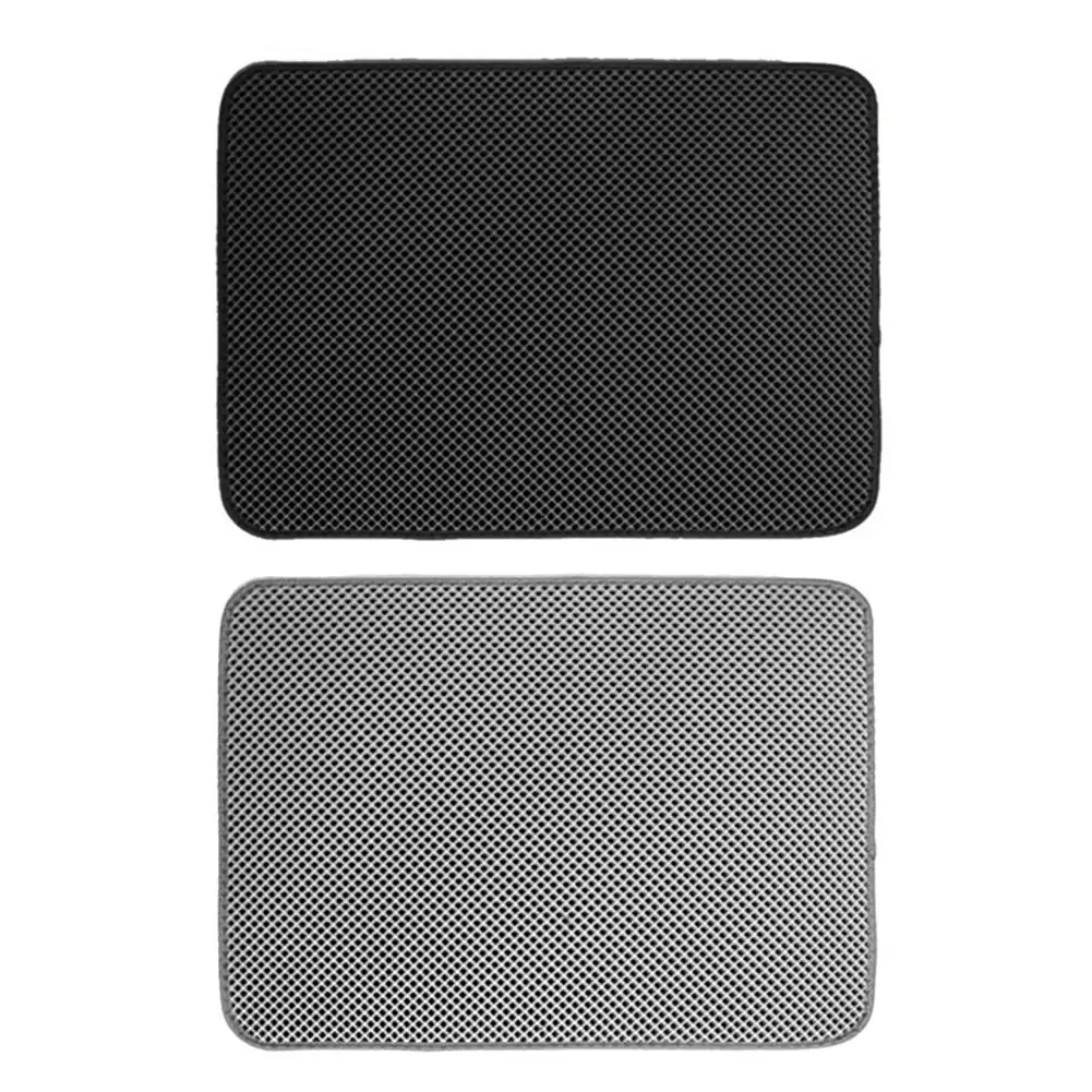 Pet Cat Litter Mat Waterproof EVA Double Layer Cat Litter Trapping Pet Litter Box Mat Clean Pad Products For Cats Accessories