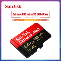 SanDisk Экстрим PRO Micro SD карта скорость чтения 170 МБ/с./с 128 Гб 64 Гб U3 V30 A2 32 Гб A1 карта памяти SDXC флэш-карта TF карта 4K UHD